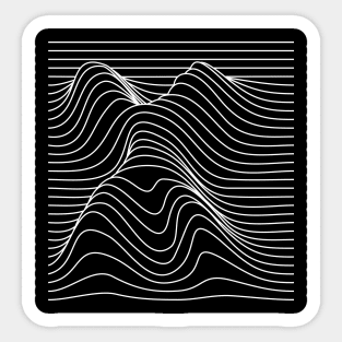 x wavy lines design Sticker